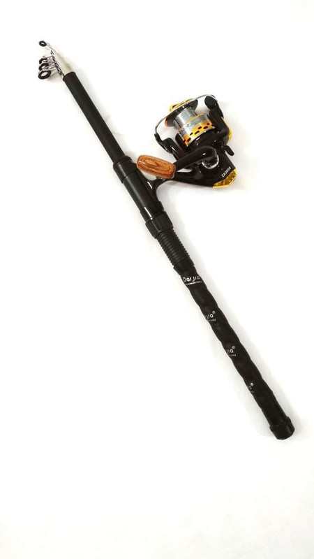 kushaan sg-300 reel and daija rod 65413 Black Fishing Rod(280 cm, 0.9 kg, Black)