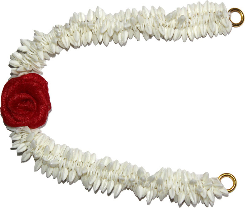 pure bliss PBGajra01 Hair Chain(White, Red)
