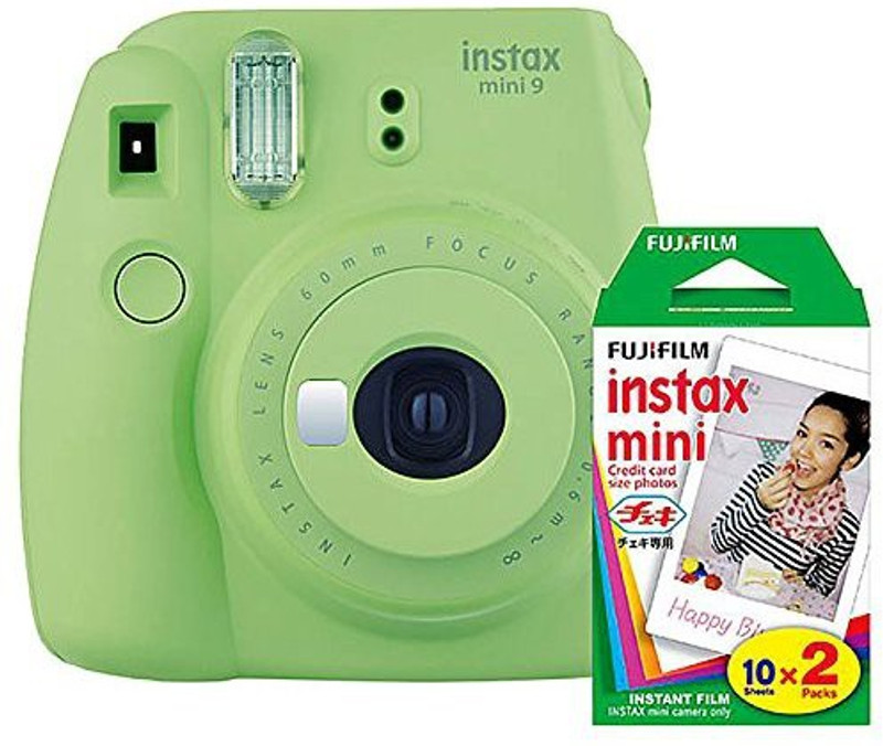 Fujifilm Instax Mini 9 Lime Green with 20 Shots film Instant Camera(Green)