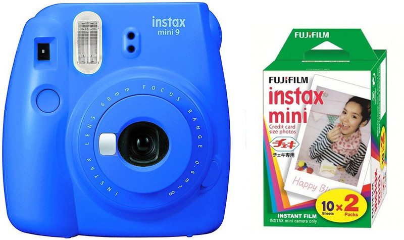 Fujifilm Instax Mini 9 Cobalt Blue with 20 Shots film Instant Camera(Blue)