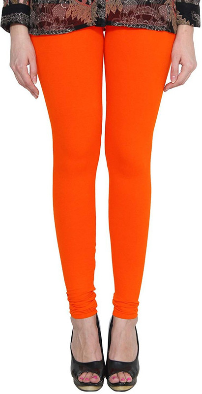khwahish Churidar  Legging(Orange, Solid)