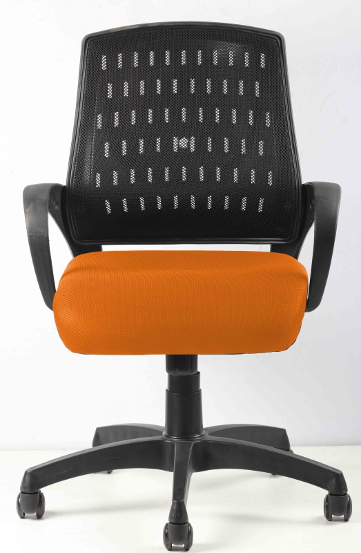 SEAT CHACHA Fabric Office Arm Chair(Orange)
