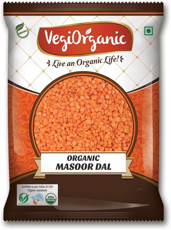vegiorganic Unpolished Masoor Dal (Split)(500 g)
