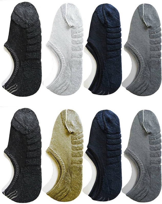 jannat fashion Men & Women Solid Peds/Footie/No-Show(Pack of 8)