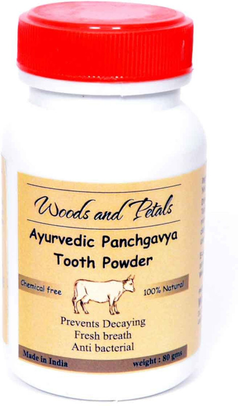 woods and petals Panchgavya Tooth Powder ( Bone Free and Sugar Free )(80 g)