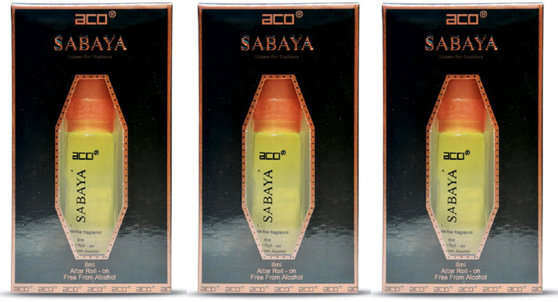 ACO Sabaya Alcohol - Free Attar Roll On 2.5ml Each (Pack of 3) Floral Attar(Floral)