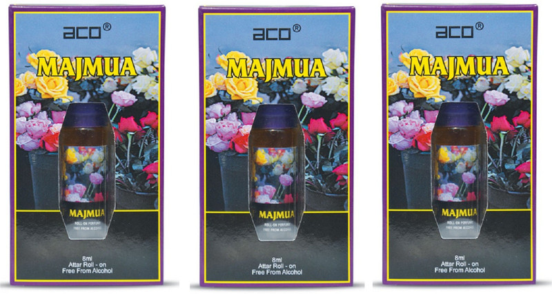 ACO Majmua Alcohol - Free Attar Roll On 2.5ml Each (Pack of 3) Floral Attar(Floral)