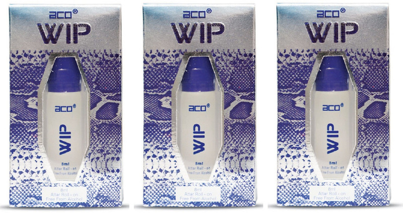 ACO WIP Alcohol - Free Attar Roll On 8ml Each (Pack of 3) Floral Attar(Floral)