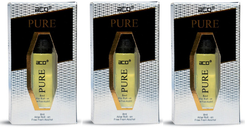 ACO Pure Alcohol - Free Attar Roll On 2.5ml Each (Pack of 3) Floral Attar(Floral)
