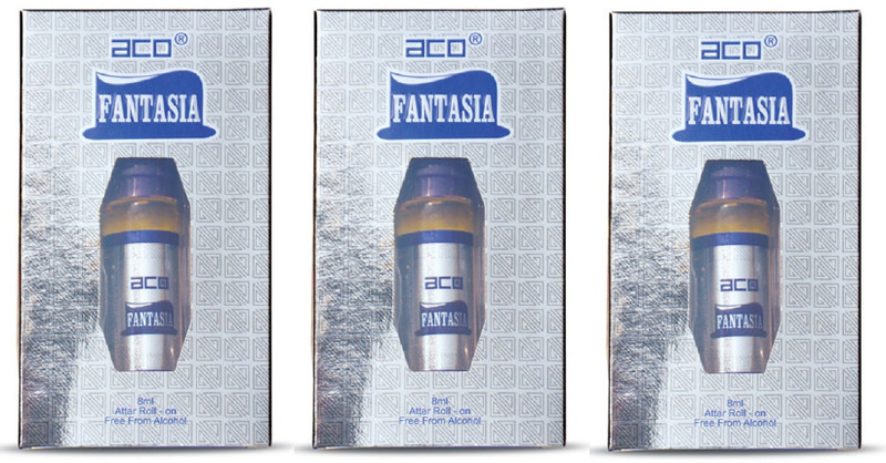 ACO Fantasia Alcohol - Free Attar Roll On 2.5ml Each (Pack of 3) Floral Attar(Floral)