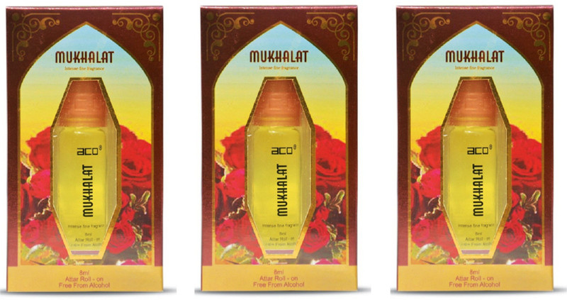 ACO Mukhalat Alcohol - Free Attar Roll On 2.5ml Each (Pack of 3) Floral Attar(Floral)