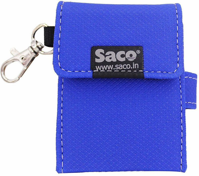 Saco Flip Cover for Samsung T5 1TB Portable Solid State Drive(Blue, Shock Proof, Artificial Leather, Pack of: 1)
