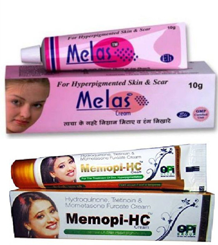 melas alfa cream(10x2) and memopi hc(15x2) face cream combo(4 Items in the set)