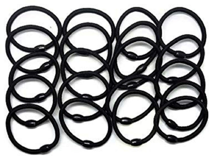 manasvini Hair Ties Rubber Band Hair Band Rubber Band(Black)