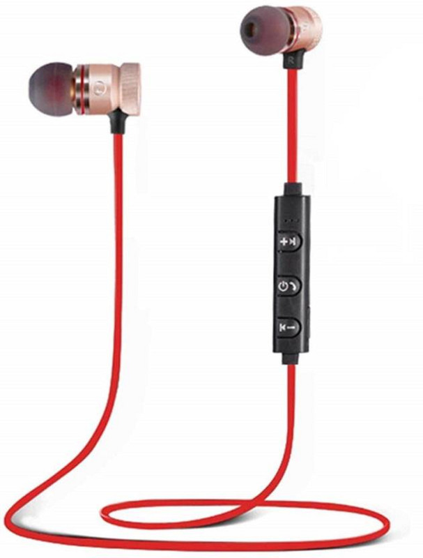 rajeev enterprises Magnetic Wireless Sports Bluetooth Headset Bluetooth Headset with Mic(Multicolor, In the Ear)