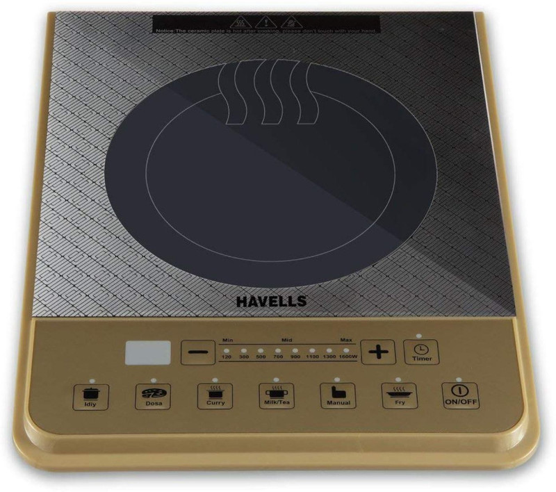 Havells Cook PT 1600W Induction Cooktop(Gold, Touch Panel)