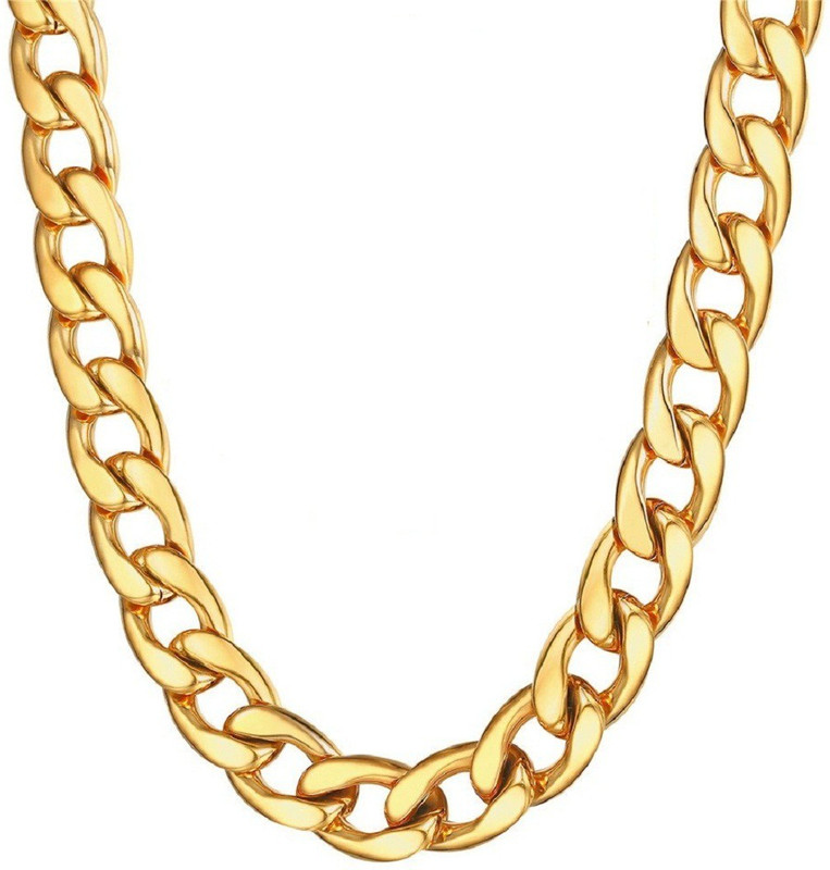 silverish 24K Gold Plated Chain for Boys and Girls Best Quality Gold Chain Gold-plated Plated Stainless Steel Chain