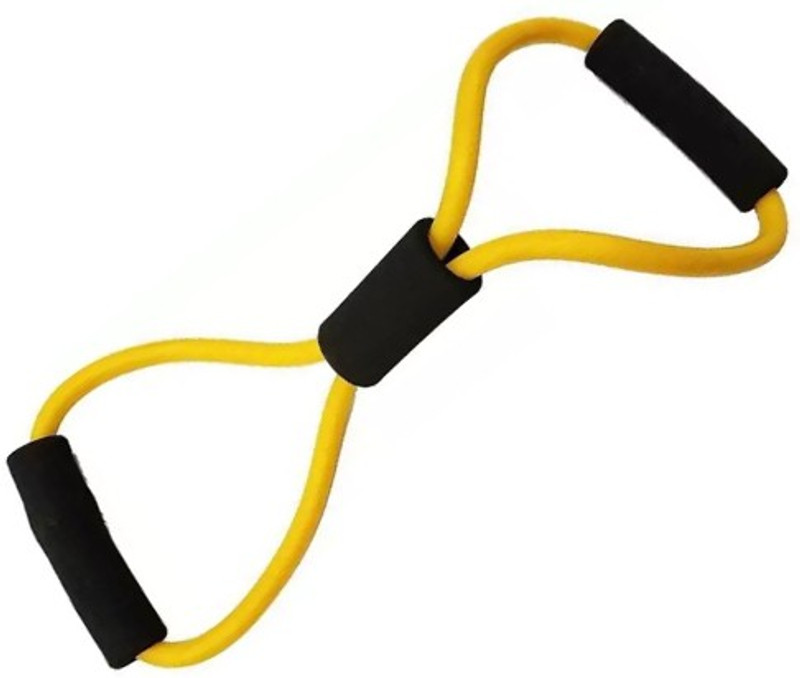 akhi 8 Type Muscle Chest Expander Rope Workout Resistance Tube (Multicolor) Resistance Tube(Yellow)