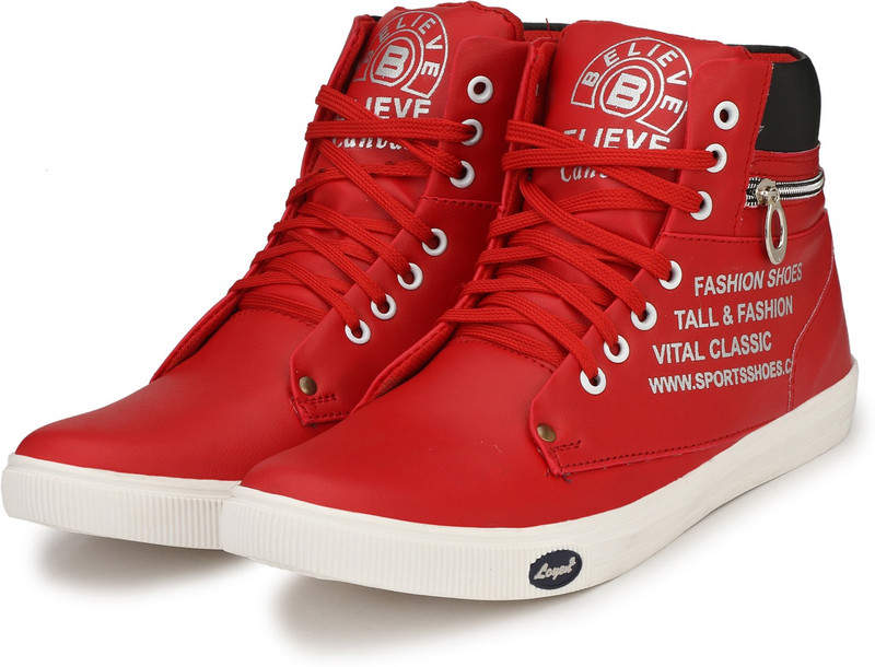 believe high top Sneakers for men High Tops For Men(Red)