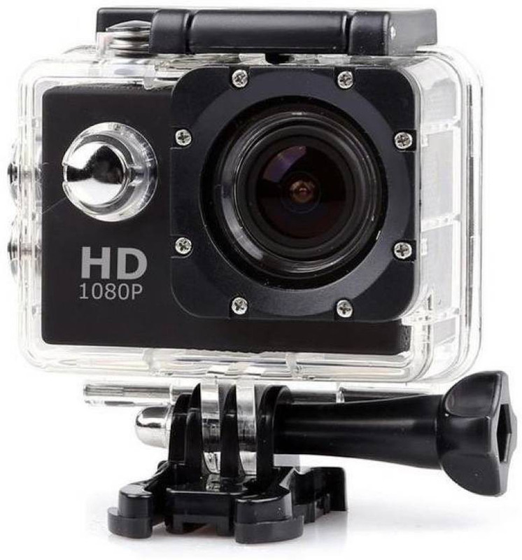 Buy Genuine HD 1080P Sports Camera, Waterproof Sports Camera with 2-inch LCD Display Ultra-HD 4K 12MP 170 Degree Wide Angle Lens Full HD Sports and Action Camera(Black, 12 MP)