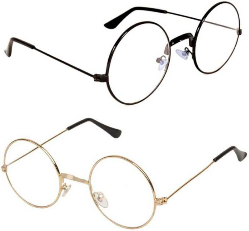 kingsunglasses Round Sunglasses(Clear)