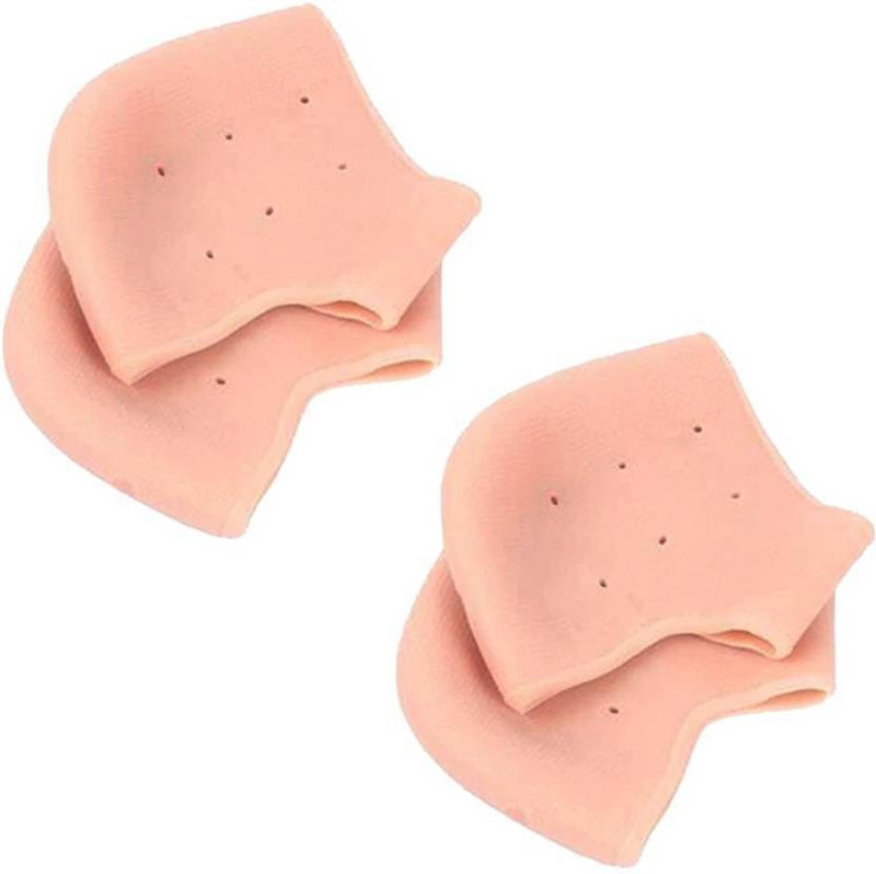 fissato Silicone Anti Heel Pad Socks for Pain Relief for Men and Women Free Size(Beige)