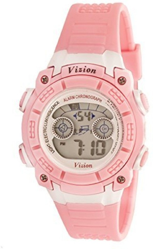 Vizion V8017B-3(Pink) Sports series Digital Watch - For Boys