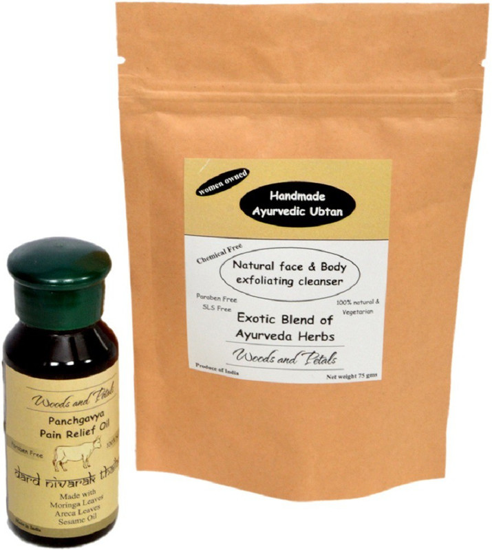 woods and petals Ubtan & Pain Relief Oil ( Combo )(160 g)