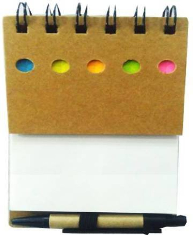 total gifts Mini Note Pad(eco friendly notepad, natural brown and red, Pack of 2)