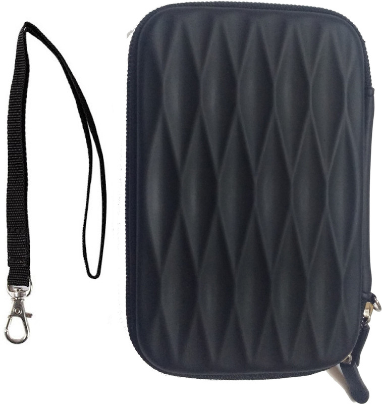 FrndzMart Diamond Cut Design 2.5 inch inch Water Proof, Dust Repellent Hard Disk Enclosure For WD, Seagate, Dell, Sony(For All 2.5 inch External Hard Disk Drives, Matt Black)