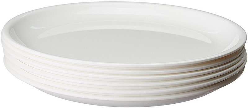 haltbuy Round Plate Set of 6 Plastic Plates Dinner Plate(6 Units)