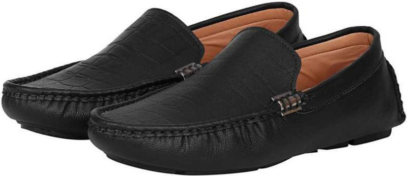 von huette Driving/Loafer Shoes Loafers For Men(Black)