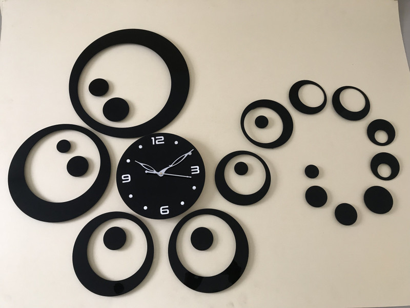 raama Analog-Digital 10 cm X 10 cm Wall Clock(Black, Without Glass)