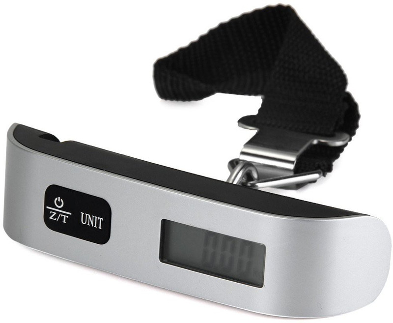 Zahuu Portable Handheld Electronic Luggage Travel Weighing Scales Weighing Scale(Silver and Black)