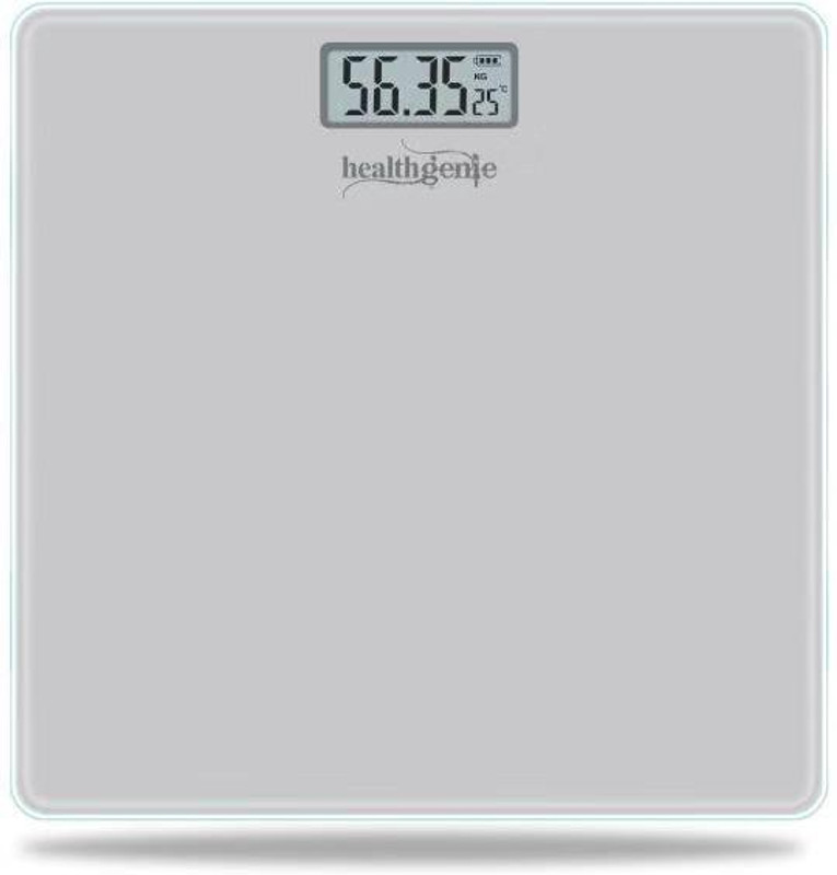 Healthgenie Electronic Digital Weighing Machine Bathroom Personal Weighing Scale, Max Weight : 180 Kgs, Weighing Scale(Silver)