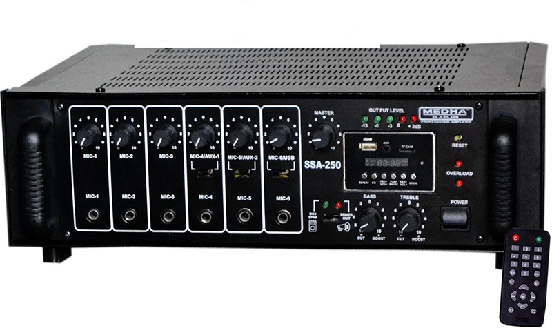 MEDHA D.J. PLUS 250U 250 W AV Power Amplifier(Black)