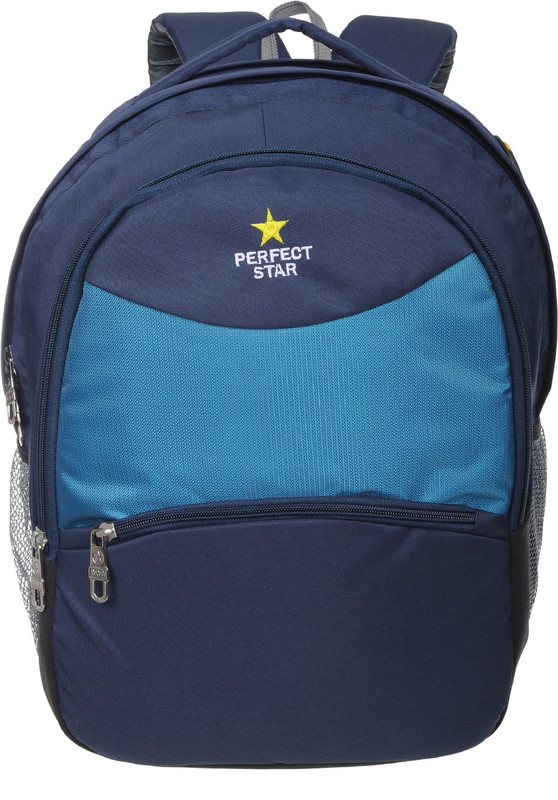 perfect star b3 sky blue, black college bag waterproof for boys and girls 19 inch 35 L Laptop Backpack(Blue, Black)
