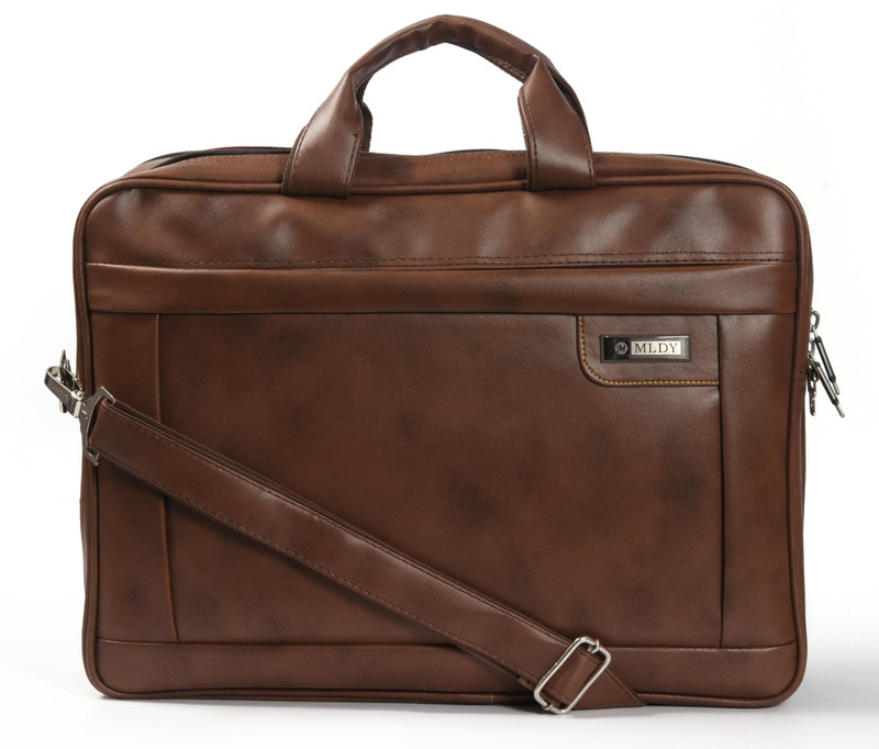 fine tag Office Bag Multipurpose Bag(Brown, 15 inch)