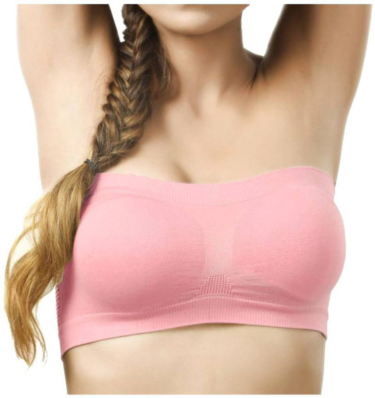 natural creation Women Tube Non Padded Bra(Pink)