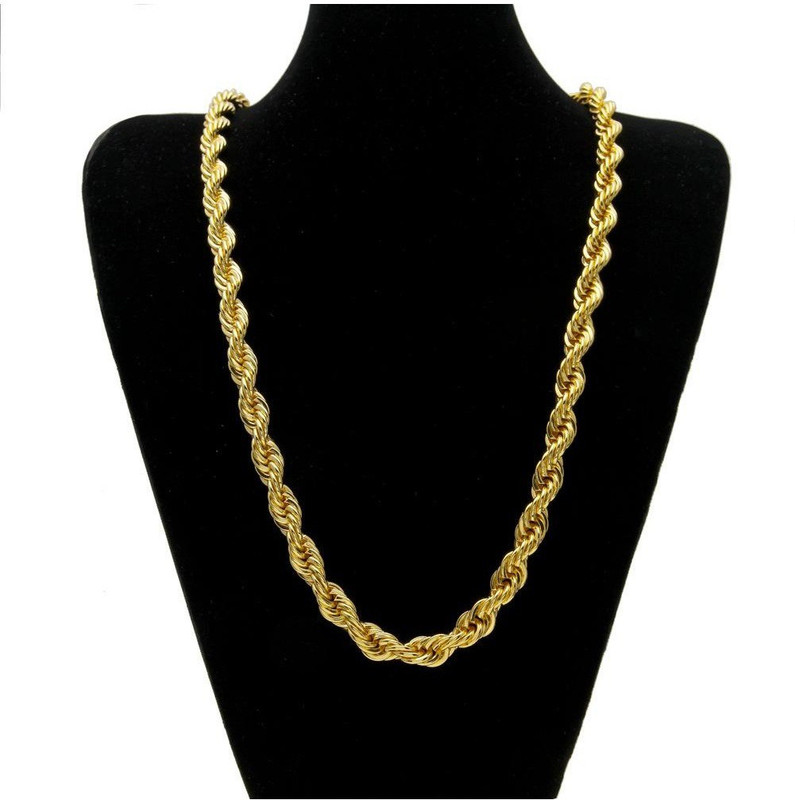 silverish Gold Rope Chain Best Quality Chain for Girls and Boys 3 MM Gold-plated Plated Metal Chain