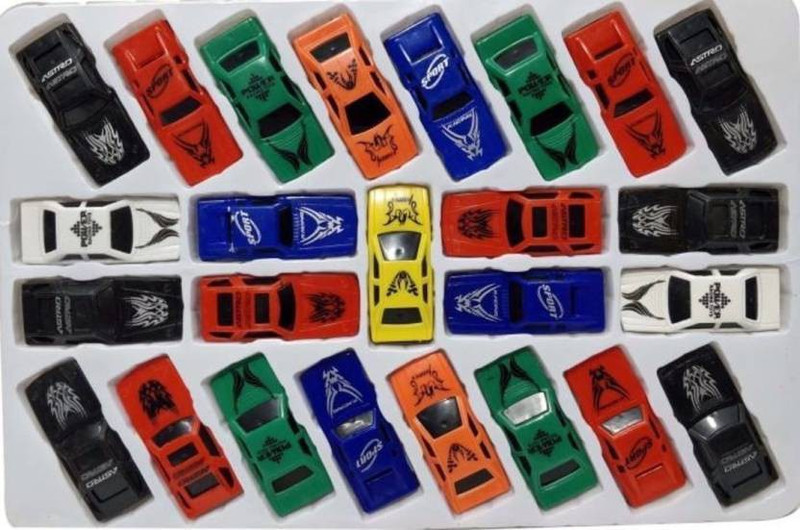 lifestylesection Kids Small Sports Plastic Cars (Multicolour) -25 Pieces(Multicolor)