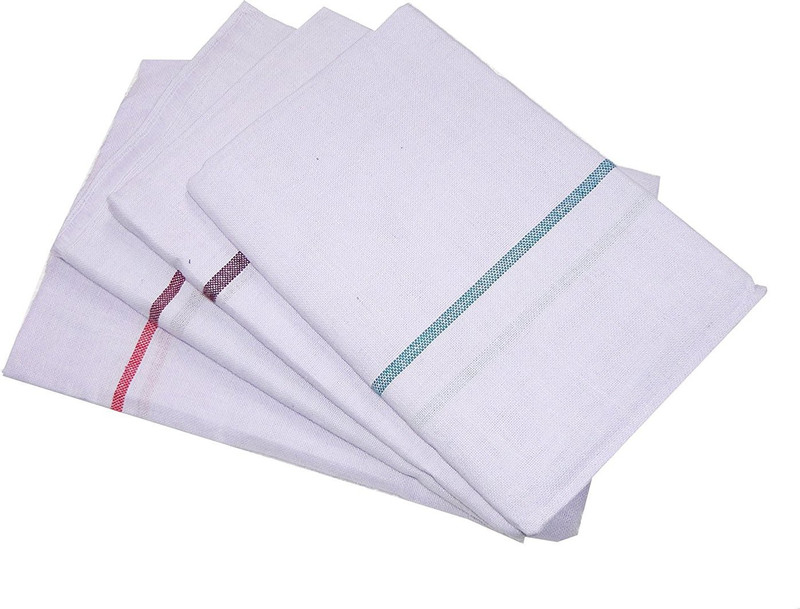 mylooms Cotton 250 GSM Bath, Hair, Hand, Face Towel Set(Pack of 4, White)