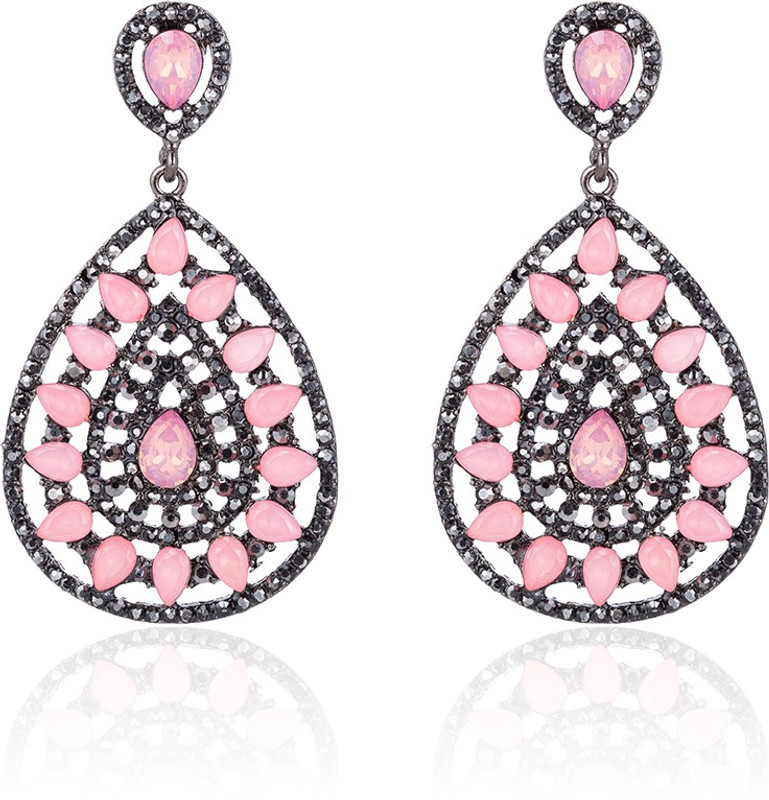 saphira fashion Jewellery - stylish trendy resin stone drop earrings for Women and Girls Copper Drops & Danglers