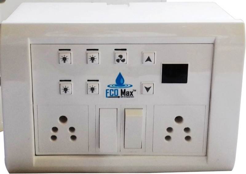 ecomax REMOTE CONTROLLED SMART SWITCHBOARD FOR 4 LIGHTS & 1 FAN - WHITE 7 A Two Way Electrical Switch(Pack of 1 Number of Switches - 7)