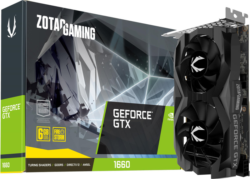 ZOTAC NVIDIA Gaming GeForce GTX 1660 6 GB GDDR5 Graphics Card(Black, Grey)