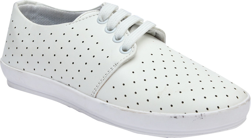 doodlers Girls Lace Sneakers(White)