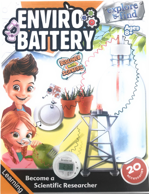 haappybox Bio Battery Kit, Generate Electricity with natural products like Potato, Mud, Water and fruits(Grey)