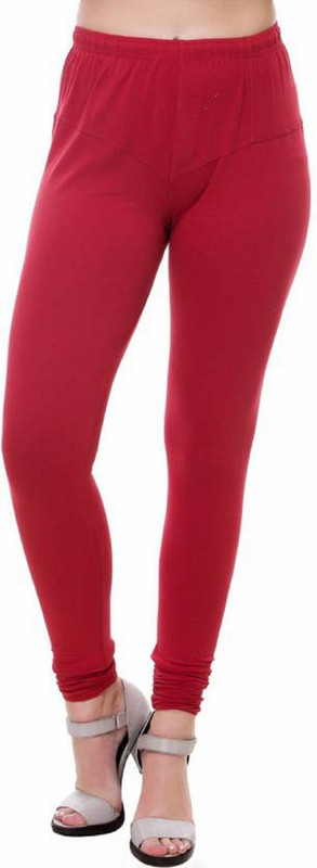 raman Churidar  Legging(Maroon, Solid)