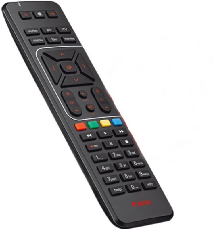 Airtel 100% ORIGINAL Universal (CHECK IMAGES BEFORE PURCHASE) Remote Controller(Black)
