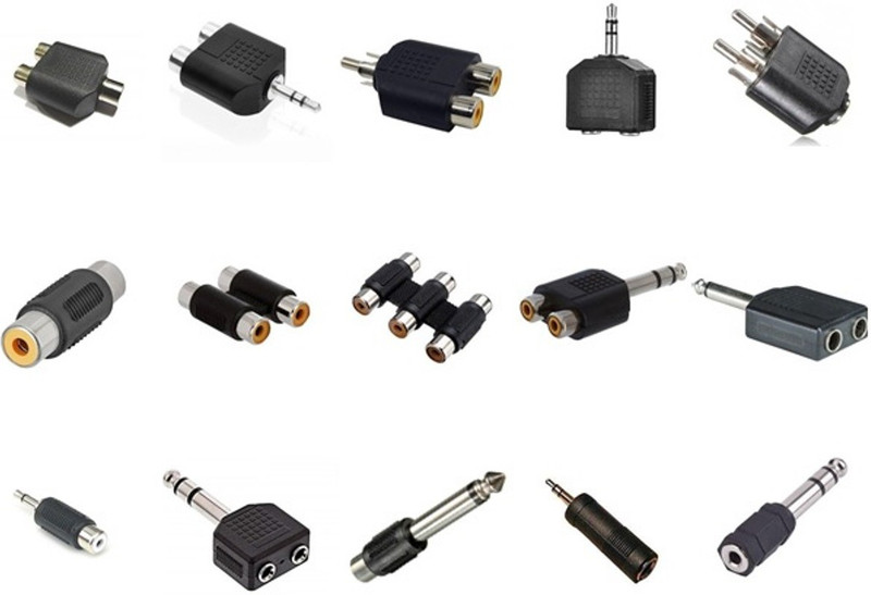 Breewell TV-out Cable Audio and Video Converter Set of 15 Pieces(Black, For TV)